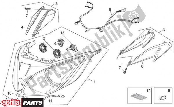 Todas las partes para Voorlicht de Aprilia Atlantic EU3 68 125 2010 - 2011