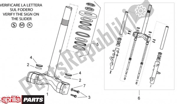 Toutes les pièces pour le Voorvork K du Aprilia Atlantic EU3 68 125 2010 - 2011