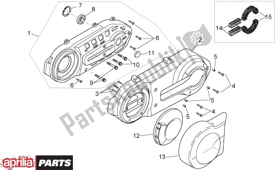 Tutte le parti per il Behuizingsdeksel del Aprilia Atlantic Sprint 400-500 682 2005 - 2007