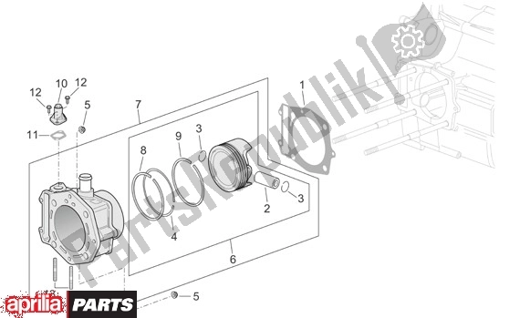 All parts for the Cylinder of the Aprilia Atlantic Sprint 400-500 682 2005 - 2007