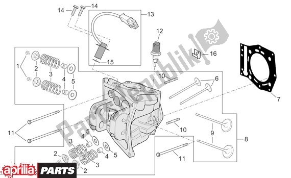 Todas las partes para Cabeza De Cilindro de Aprilia Atlantic Sprint 400-500 682 2005 - 2007