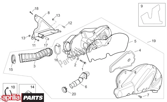 Wszystkie części do Filterhuis Aprilia Atlantic Sprint 400-500 682 2005 - 2007