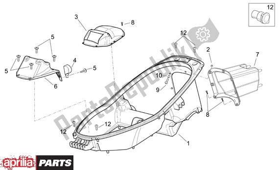 Tutte le parti per il Helmbak del Aprilia Atlantic Sprint 400-500 682 2005 - 2007