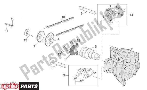 Tutte le parti per il Albero A Camme del Aprilia Atlantic Sprint 400-500 682 2005 - 2007