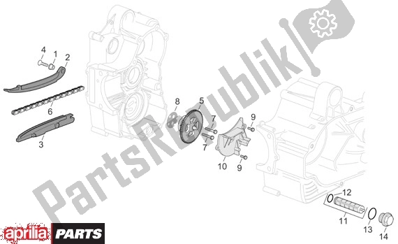 Todas as partes de Bomba De óleo do Aprilia Atlantic Sprint 400-500 682 2005 - 2007