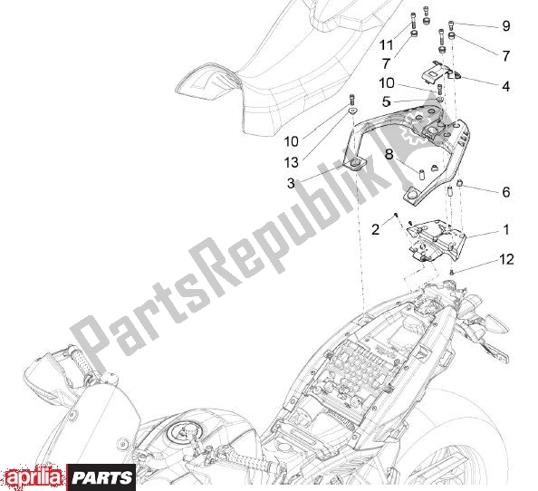 Alle Teile für das Gepäckträger Hinten des Aprilia Capo Nord 89 1200 2013