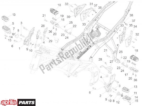 Tutte le parti per il Footrest del Aprilia Capo Nord 89 1200 2013