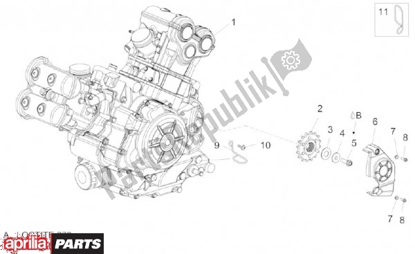 Alle onderdelen voor de Motor van de Aprilia Capo Nord 89 1200 2013