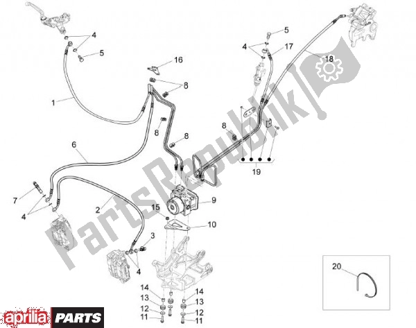 All parts for the Braking System Abs of the Aprilia Capo Nord 89 1200 2013