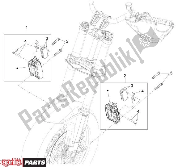 All parts for the Remsysteem Voor of the Aprilia Capo Nord 89 1200 2013