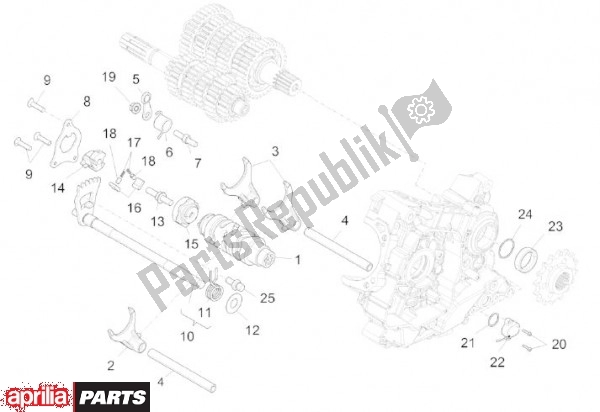 All parts for the Gear Shift Fork of the Aprilia Capo Nord 89 1200 2013