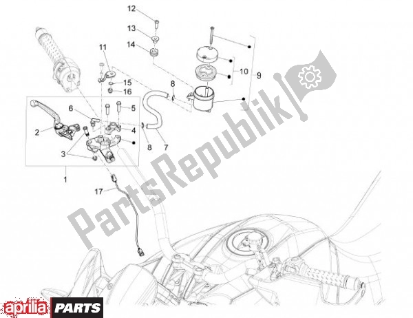 All parts for the Stuur Rechts of the Aprilia Capo Nord 89 1200 2013