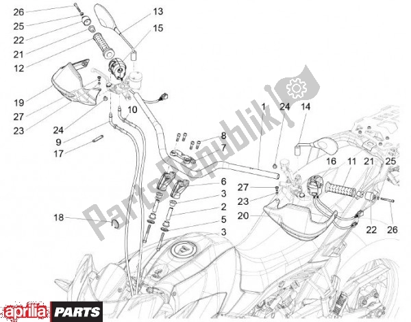 All parts for the Handlebar of the Aprilia Capo Nord 89 1200 2013