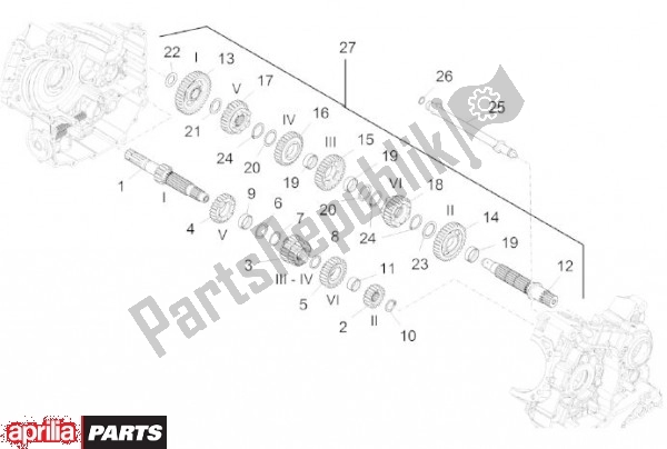 Toutes les pièces pour le Tambour De Changement De Vitesse du Aprilia Capo Nord 89 1200 2013