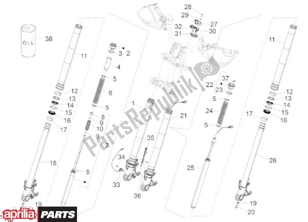 Toutes les pièces pour le Fourche Avant Ii du Aprilia Capo Nord 89 1200 2013