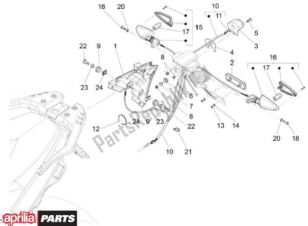 Wszystkie części do ? Wiat? A Tylne Aprilia Capo Nord Travel Pack 90 1200 2013