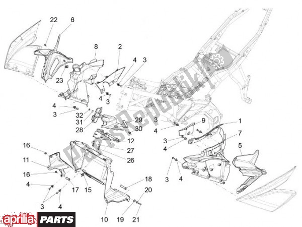 All parts for the Bekledingen Radiator of the Aprilia Capo Nord Travel Pack 90 1200 2013