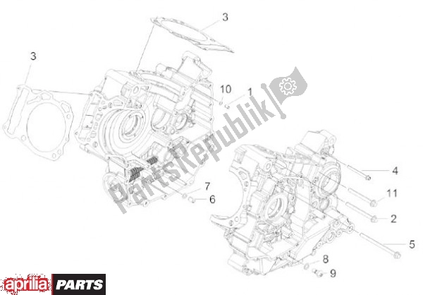 All parts for the Carter Motor Ii of the Aprilia Capo Nord Travel Pack 90 1200 2013