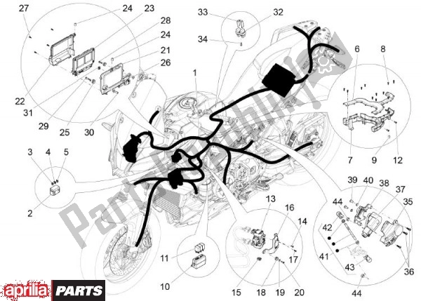 Tutte le parti per il Elektrische Installatie del Aprilia Capo Nord Travel Pack 90 1200 2013