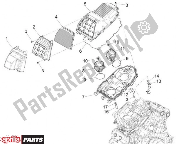 Alle onderdelen voor de Luchtfilter van de Aprilia Capo Nord Travel Pack 90 1200 2013