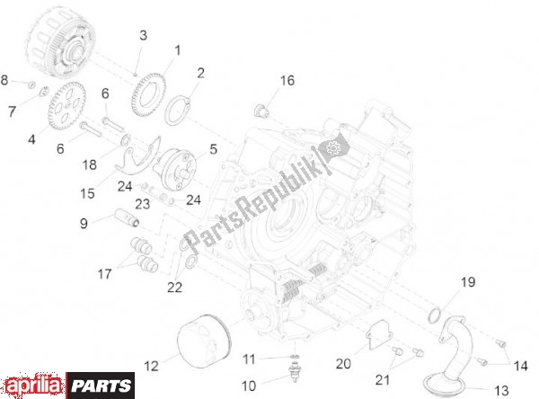 All parts for the Oil Pump of the Aprilia Capo Nord Travel Pack 90 1200 2013