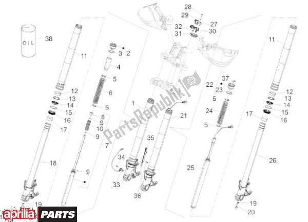 Toutes les pièces pour le Fourche Avant Ii du Aprilia Capo Nord Travel Pack 90 1200 2013