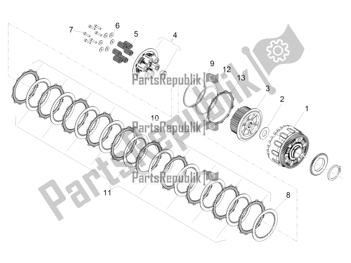 Toutes les pièces pour le Embrayage du Aprilia Caponord 1200 Apac 2016