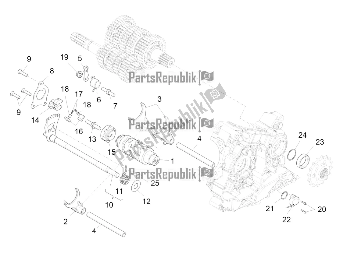 Todas las partes para Caja De Cambios / Selector / Leva De Cambio de Aprilia Caponord 1200 Apac 2016