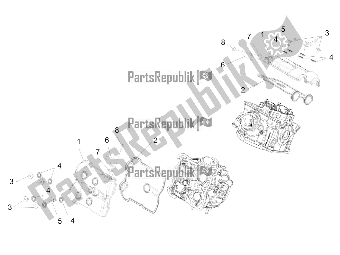 Tutte le parti per il Copricapo del Aprilia Caponord 1200 Apac 2016