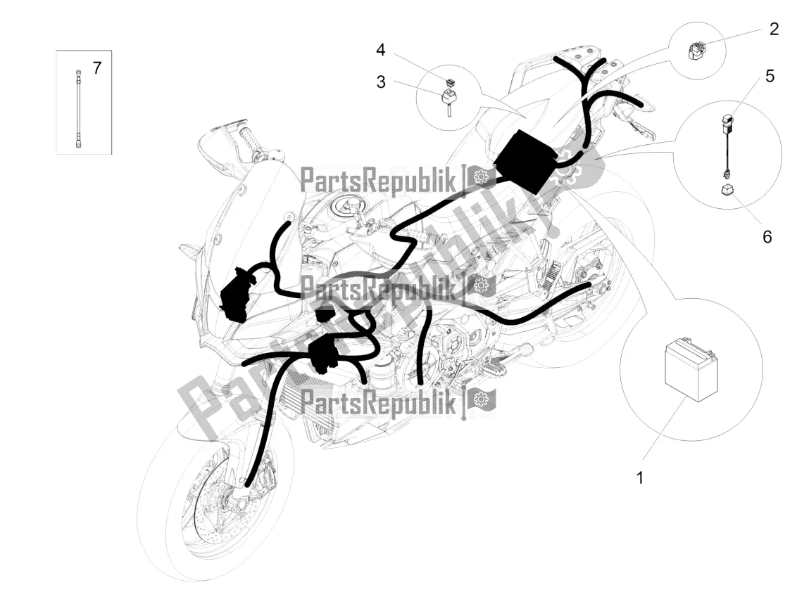 Todas las partes para Sistema Eléctrico Trasero de Aprilia Caponord 1200 Apac 2016