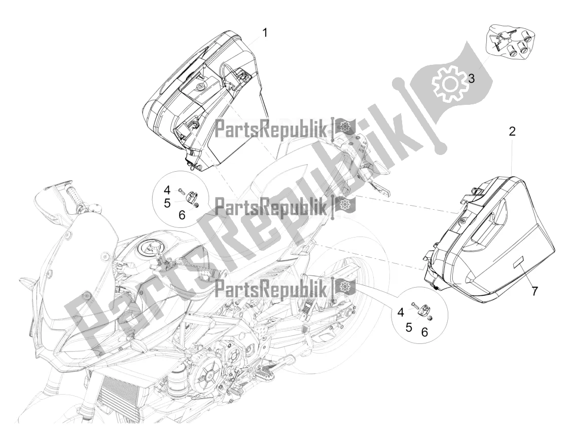 Tutte le parti per il Valigie Laterali del Aprilia Caponord 1200 Apac 2016