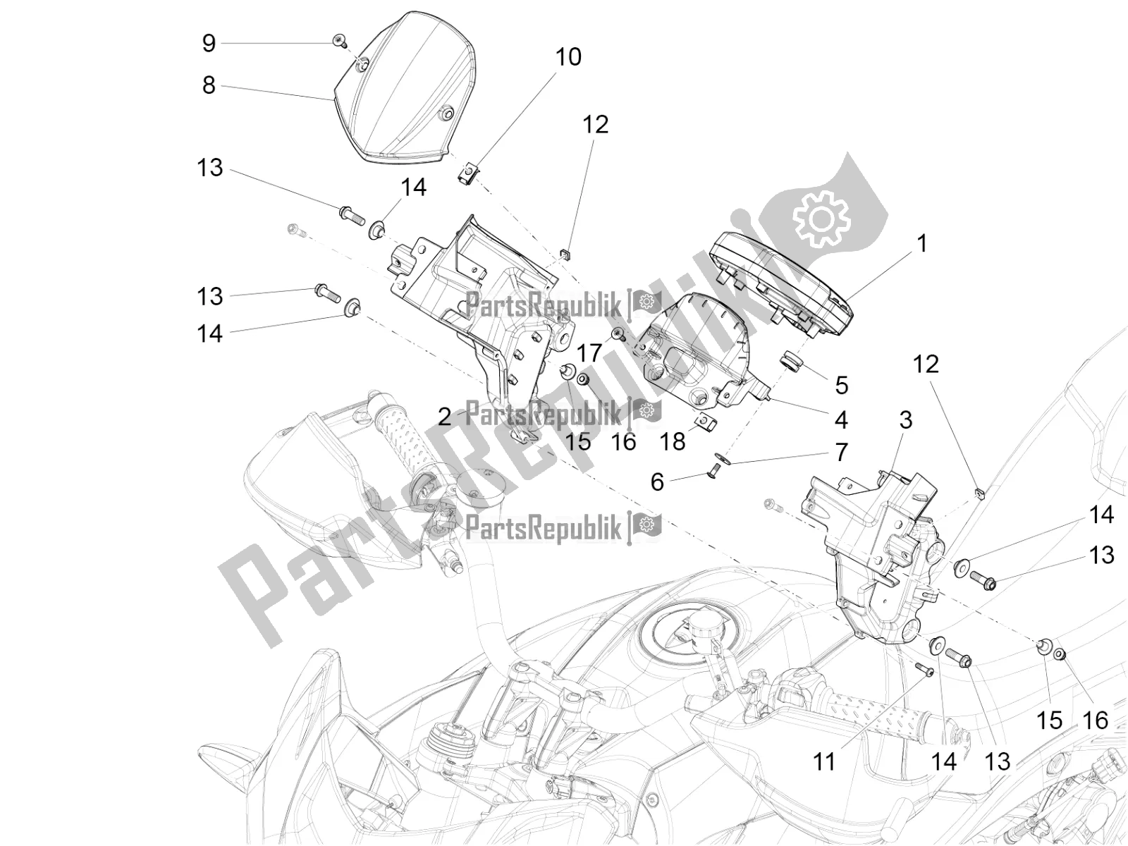 Toutes les pièces pour le Instruments du Aprilia Caponord 1200 Rally 2016