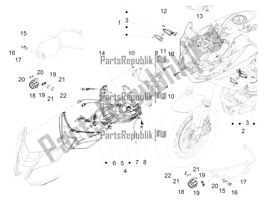 Todas las partes para Luces Delanteras de Aprilia Caponord 1200 Rally USA 2016