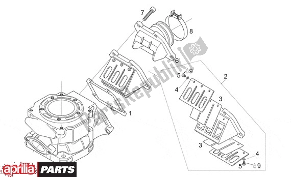 Alle onderdelen voor de Carburateursteun van de Aprilia Classic 610 125 1995 - 1999