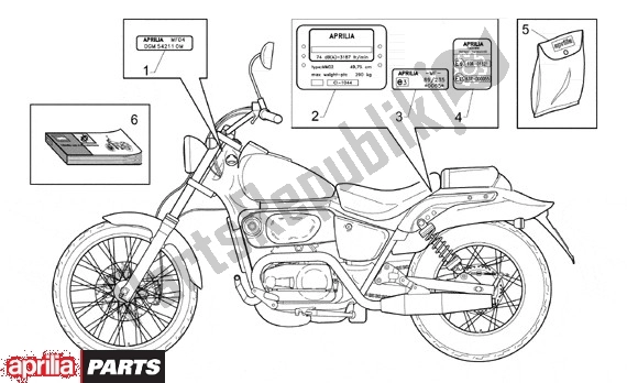 All parts for the Decors of the Aprilia Classic 610 125 1995 - 1999
