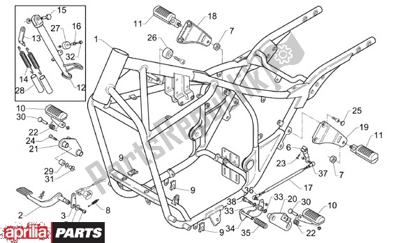 All parts for the Frame of the Aprilia Classic 610 125 1995 - 1999