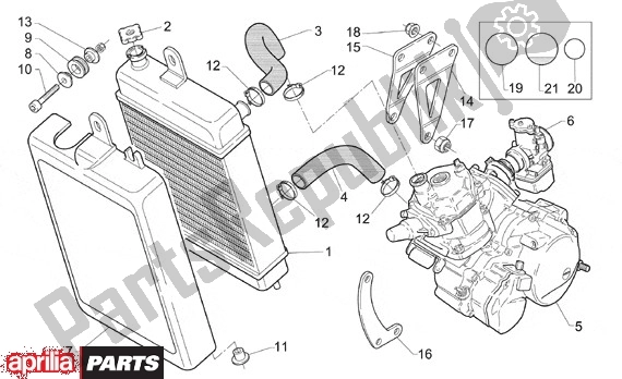 All parts for the Engine of the Aprilia Classic 610 125 1995 - 1999