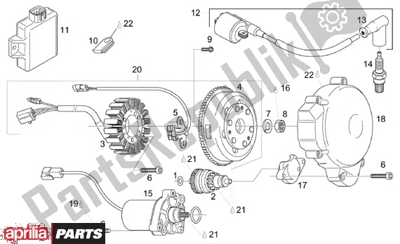 All parts for the Ignition of the Aprilia Classic 610 125 1995 - 1999