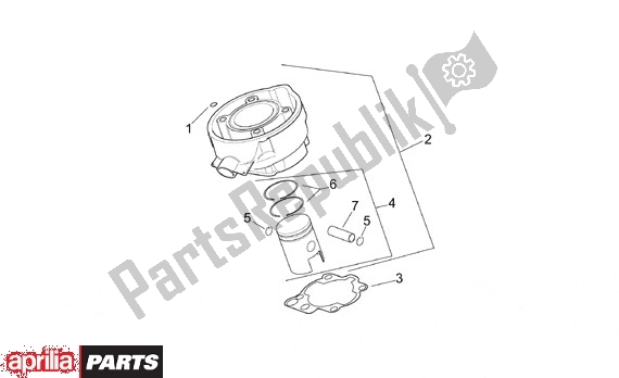 All parts for the Cylinder of the Aprilia Classic 608 50 1992 - 1999