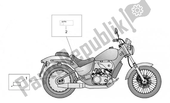 Wszystkie części do Decors Aprilia Classic 608 50 1992 - 1999