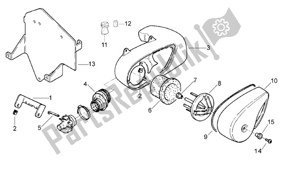 Tutte le parti per il Filterhuis del Aprilia Classic 608 50 1992 - 1999