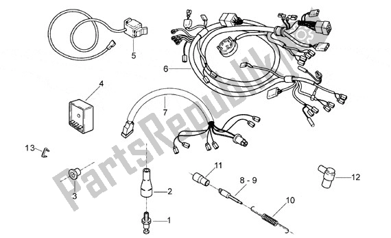 All parts for the Wire Harness of the Aprilia Classic 608 50 1992 - 1999
