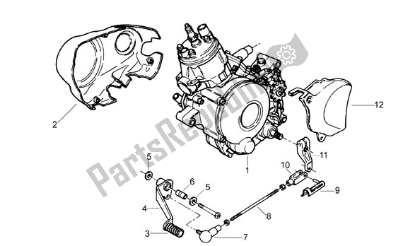 All parts for the Engine Ii of the Aprilia Classic 608 50 1992 - 1999