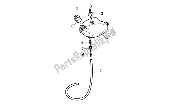 Alle onderdelen voor de Olietank van de Aprilia Classic 608 50 1992 - 1999