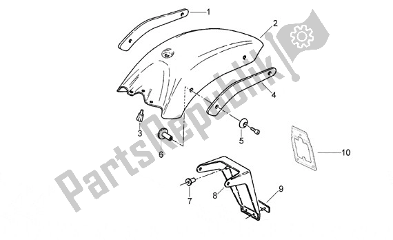 Todas las partes para Spatbord Achter de Aprilia Classic 608 50 1992 - 1999