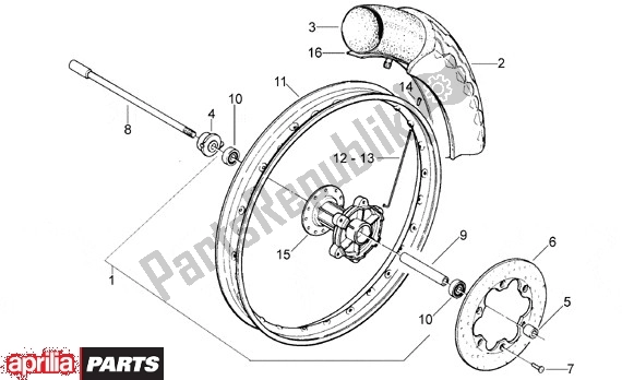 Alle Teile für das Vorderrad des Aprilia Classic 608 50 1992 - 1999