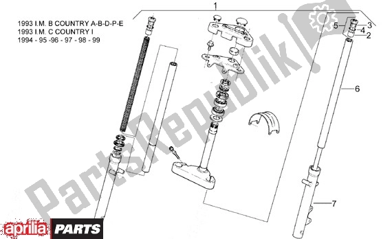 All parts for the Vork 93 99 Heft Links of the Aprilia Classic 608 50 1992 - 1999