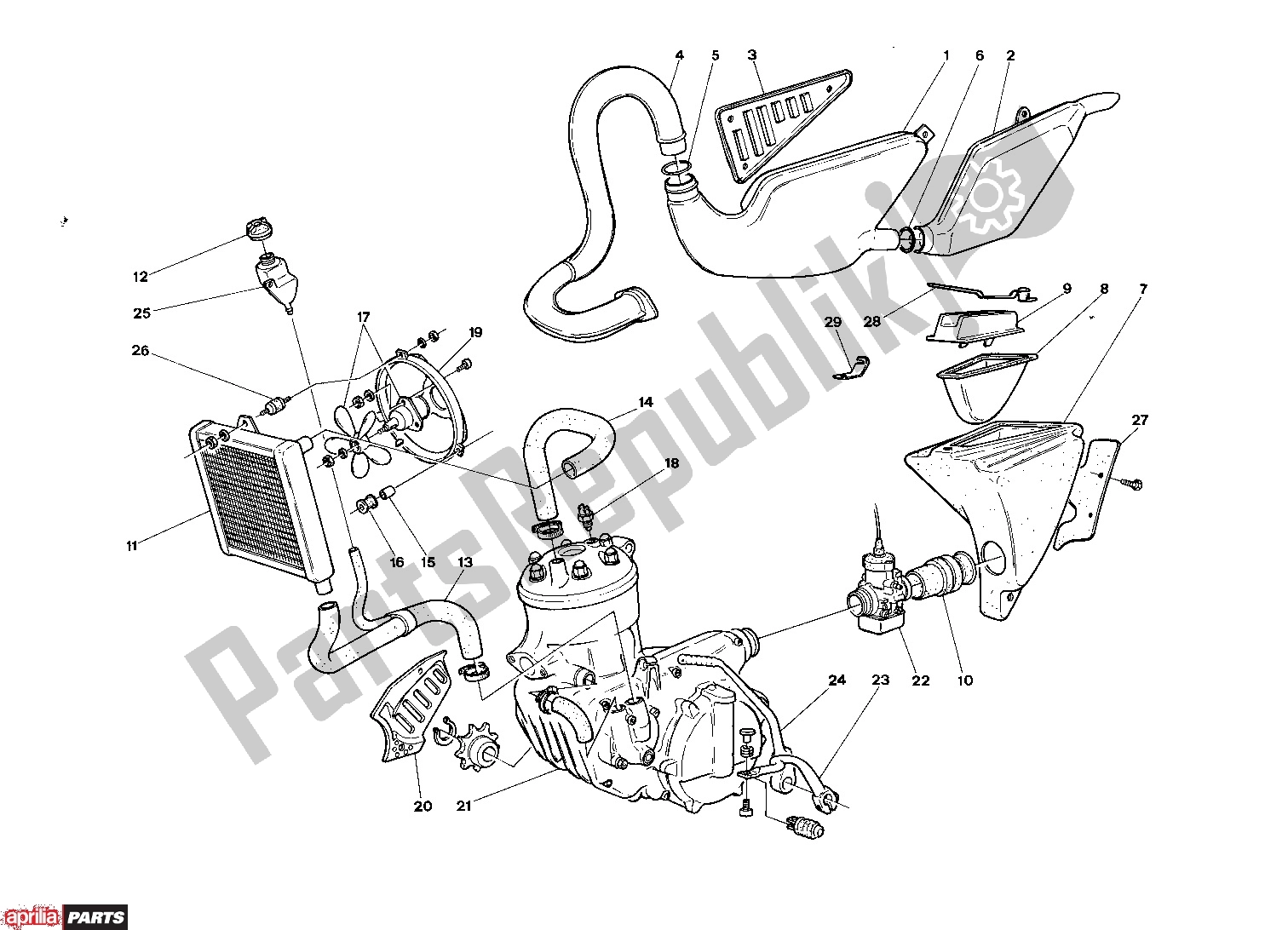 Toutes les pièces pour le Exhaust du Aprilia Climber 405 300 1989 - 1990