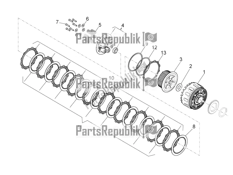 Toutes les pièces pour le Embrayage Ii du Aprilia Dorsoduro 1200 2016