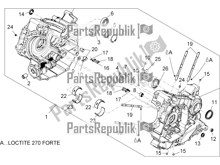 Todas las partes para Cárteres I de Aprilia Dorsoduro 1200 2016